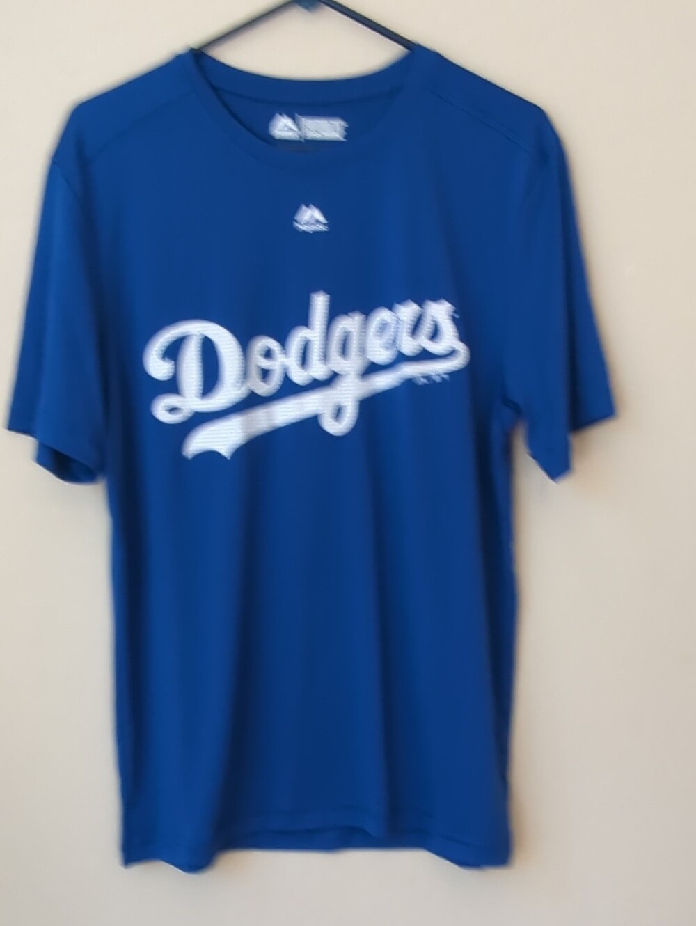 Majestic Los Angeles Dodgers MLB Blue Evolution Tee Cool Base Shirt Size M